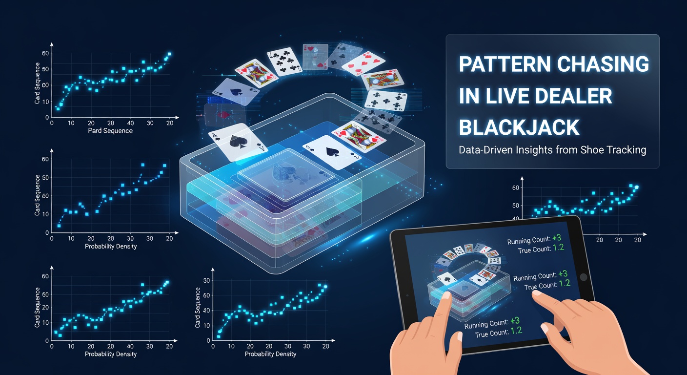 Live dealer blackjack shoe on a streamed table, cards being dealt under bright casino lights